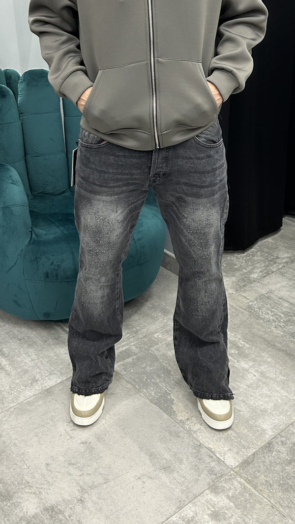 JEANS BAGGY FIT FLARE MEZZA ZIP FINALE