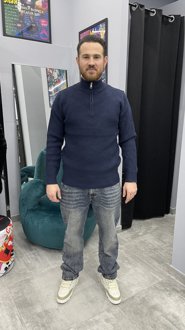 MAGLIONCINO MEZZO COLLO BLU